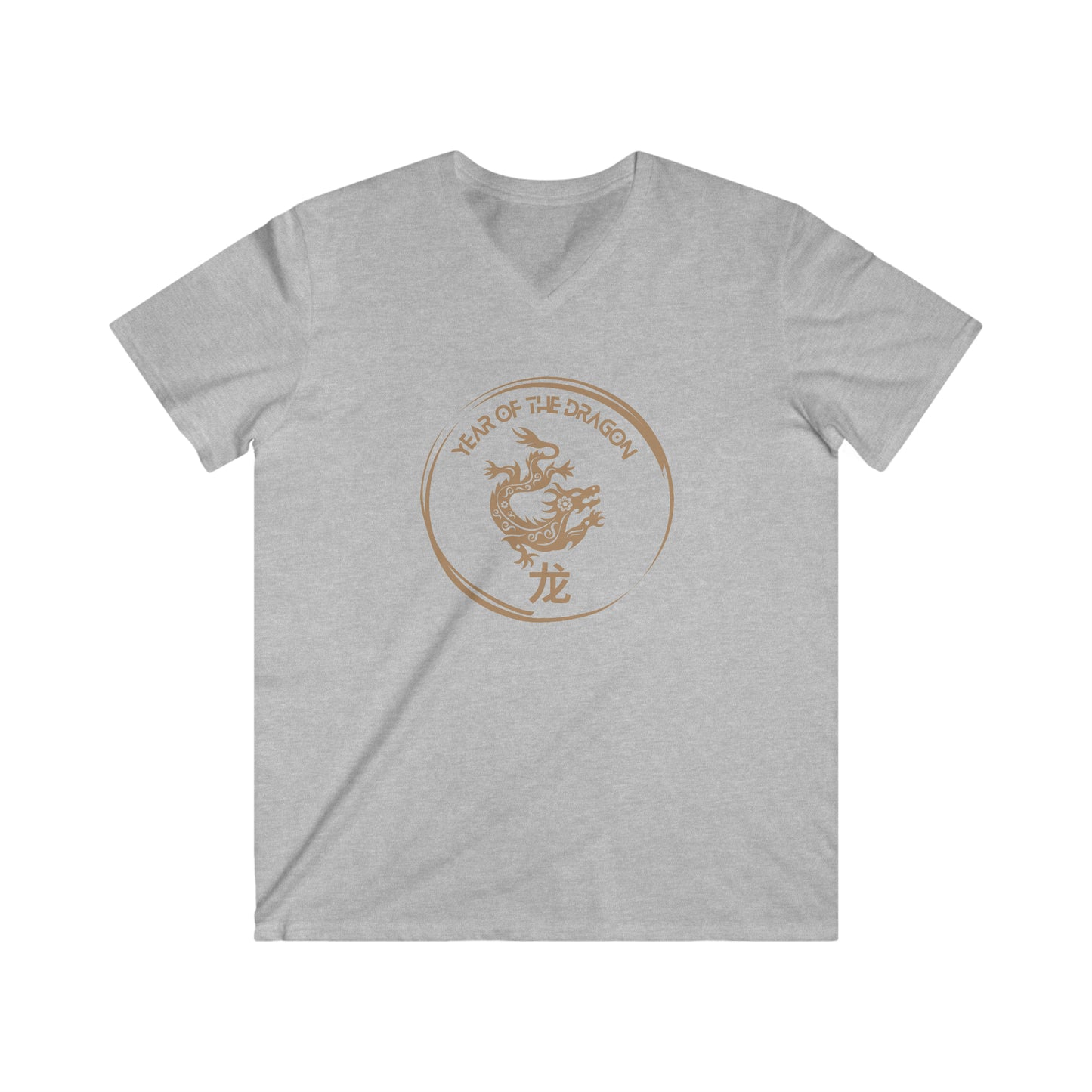 Year of the Dragon Men's Fitted V-Neck Short Sleeve Tee