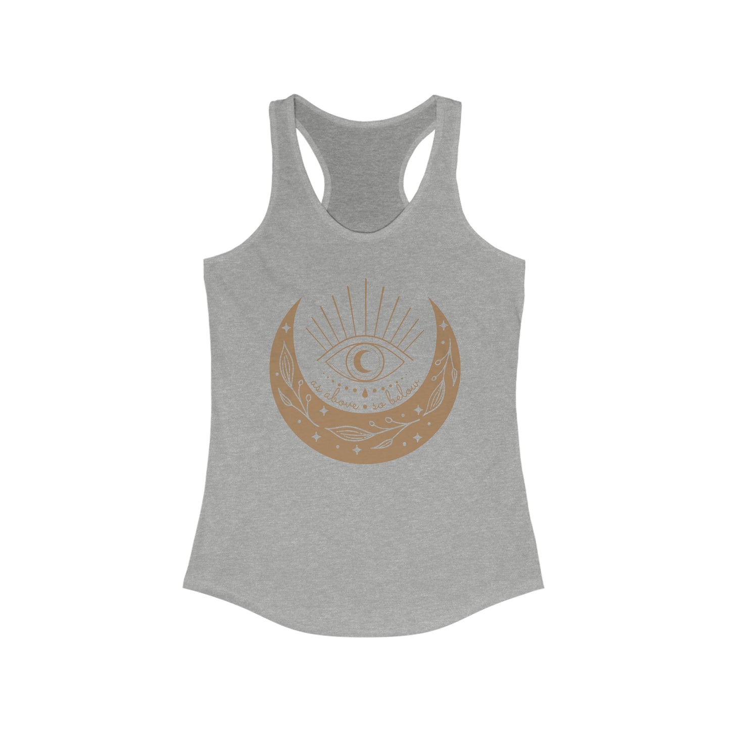 As Above So Below Women's Racerback Tank (Heather Grey)