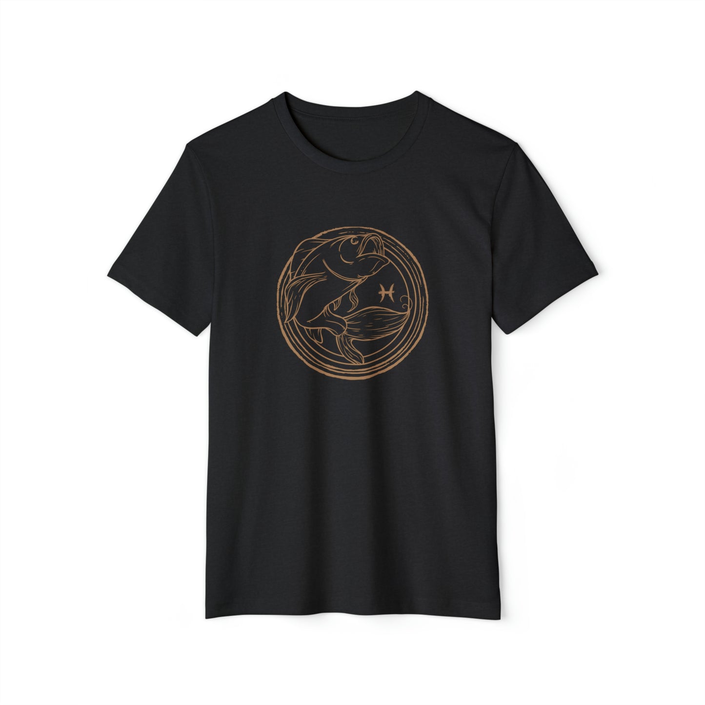 Pisces Unisex Recycled Organic T-Shirt (Black)