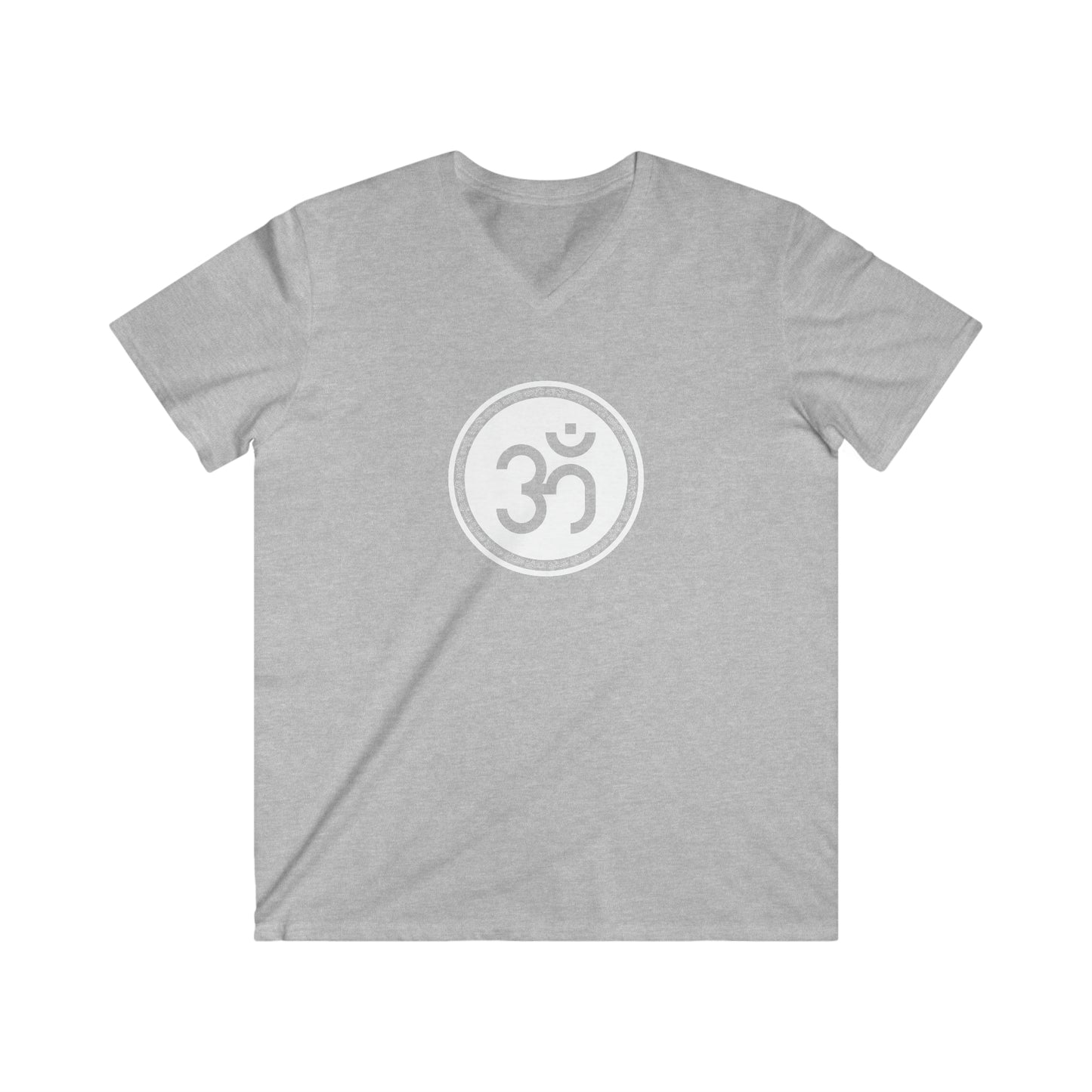 Men's Fitted V-Neck Short Sleeve Om Shanti Tee