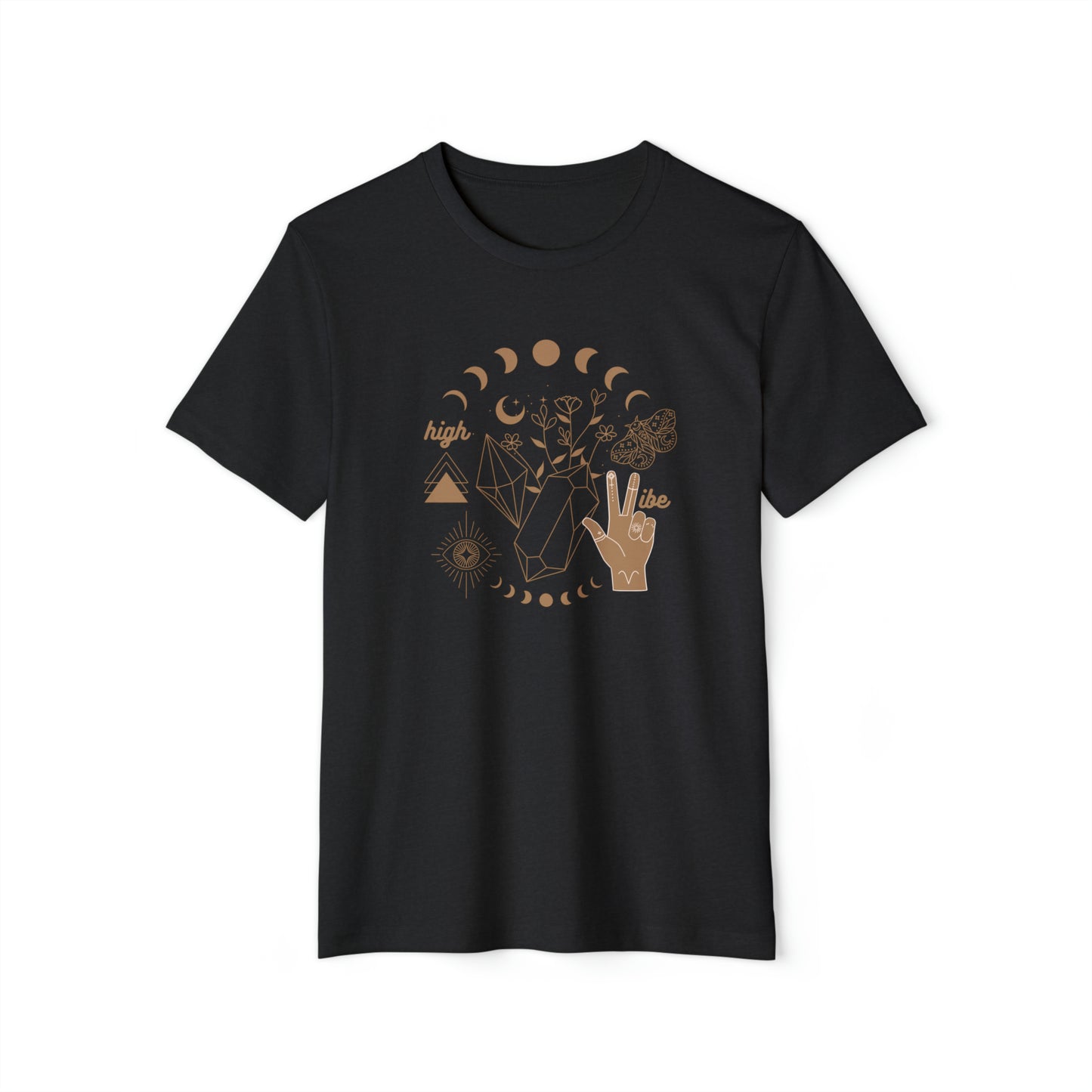 High Vibe Unisex Recycled Organic T-Shirt (Black)