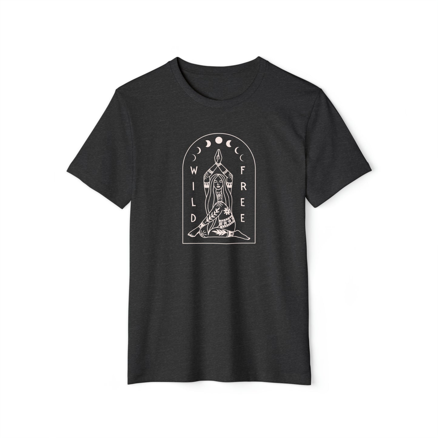 Wild & Free Unisex Recycled Organic T-Shirt (Dark Grey)
