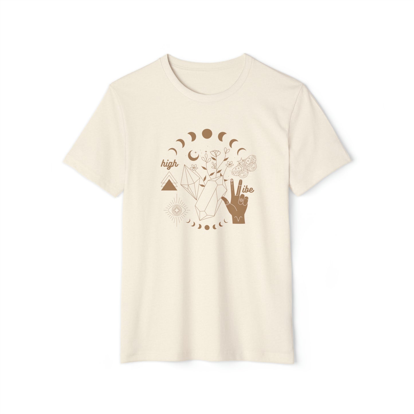 High Vibe Unisex Recycled Organic T-Shirt (Natural)