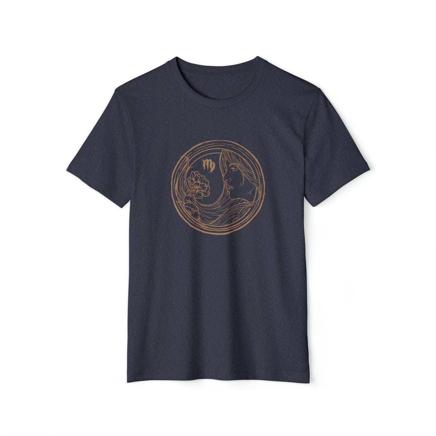 Virgo Unisex Recycled Organic T-Shirt (Navy)