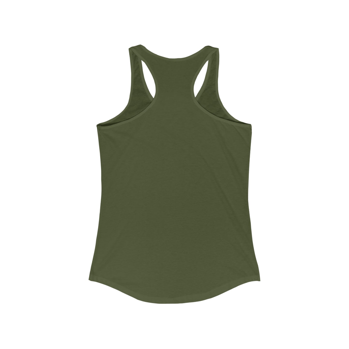 As Above So Below Women's Racerback Tank back (Military Green)