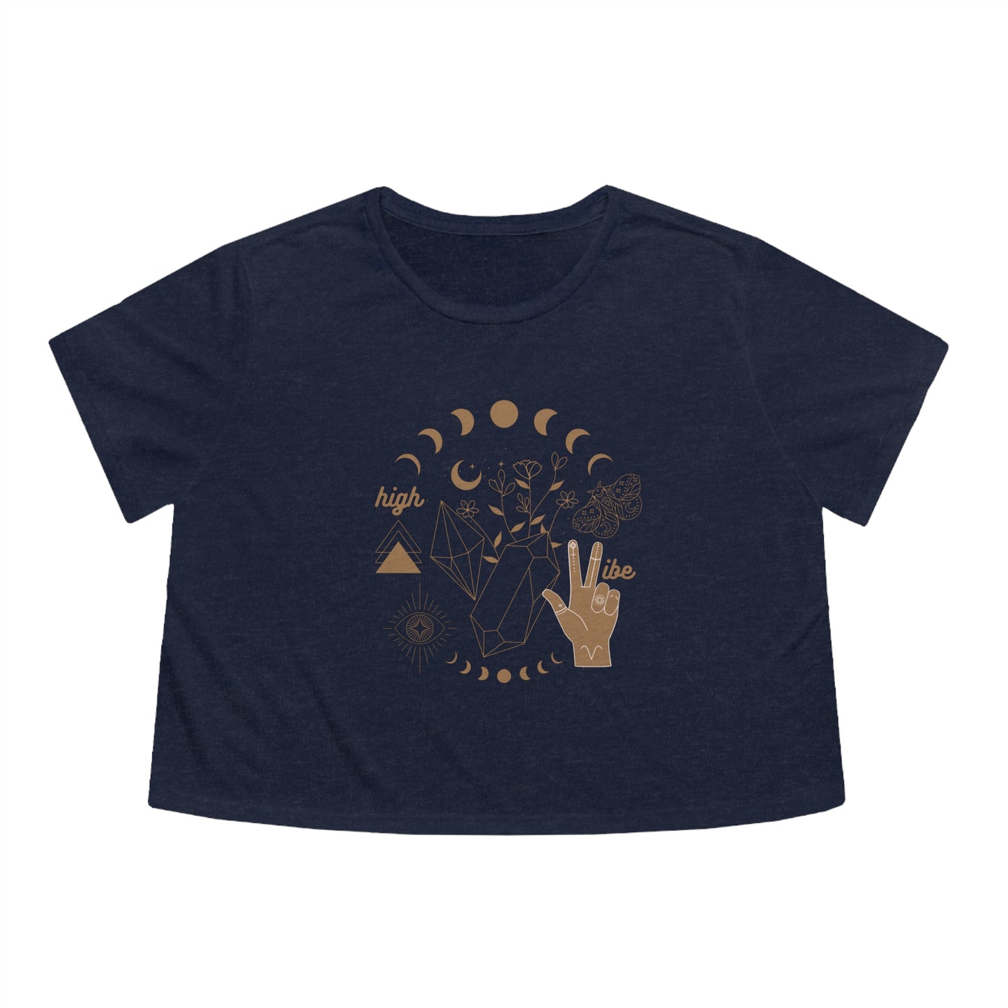 Hi Vibe Cropped Tee (Navy)