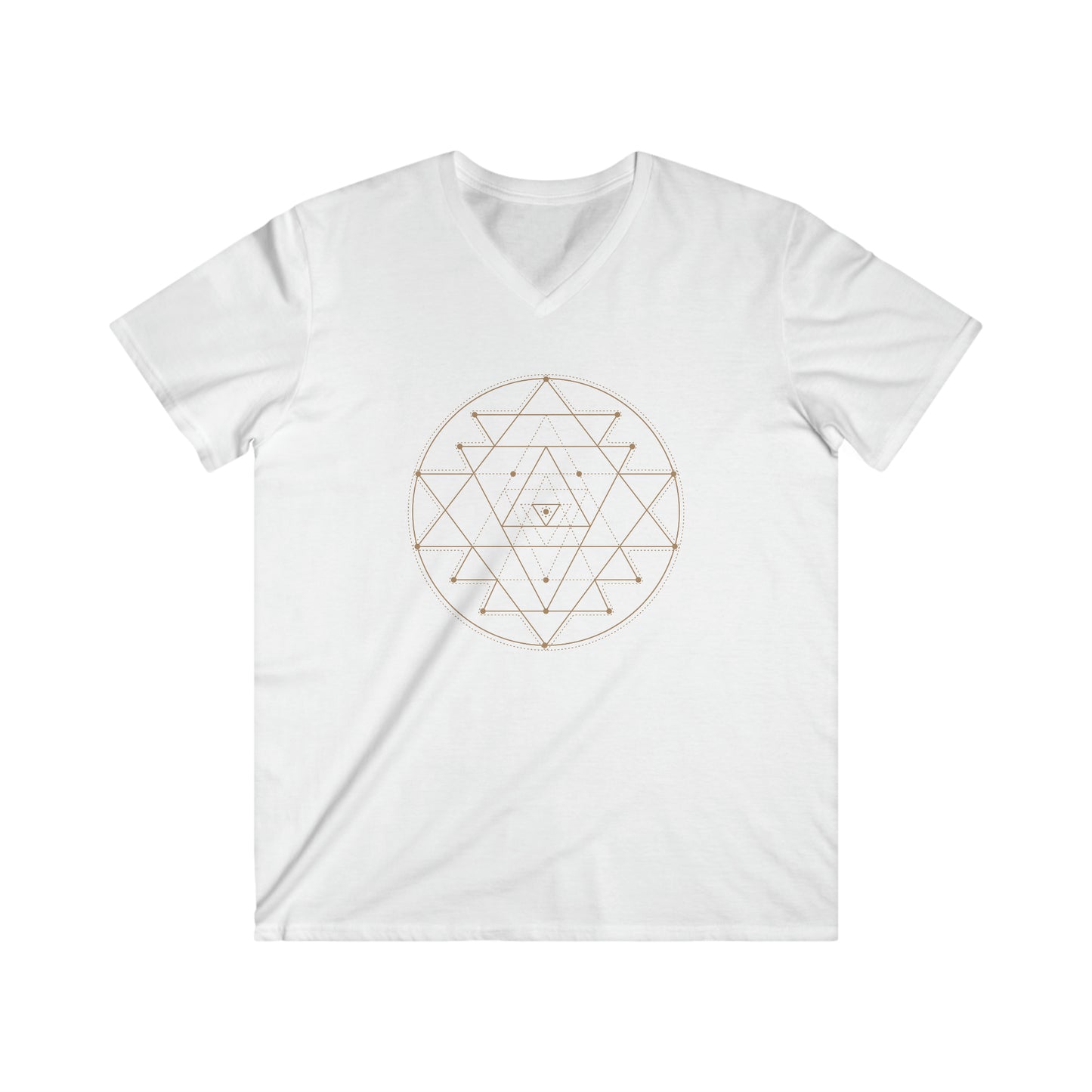 Men's Fitted V-Neck Short Sleeve Sri Yantra Tee