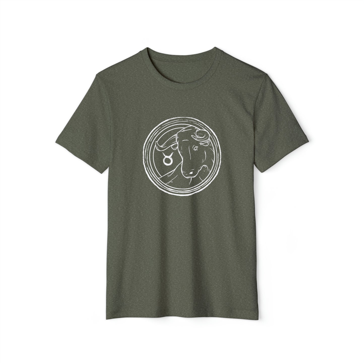 Taurus Unisex Recycled Organic T-Shirt (Military Green)