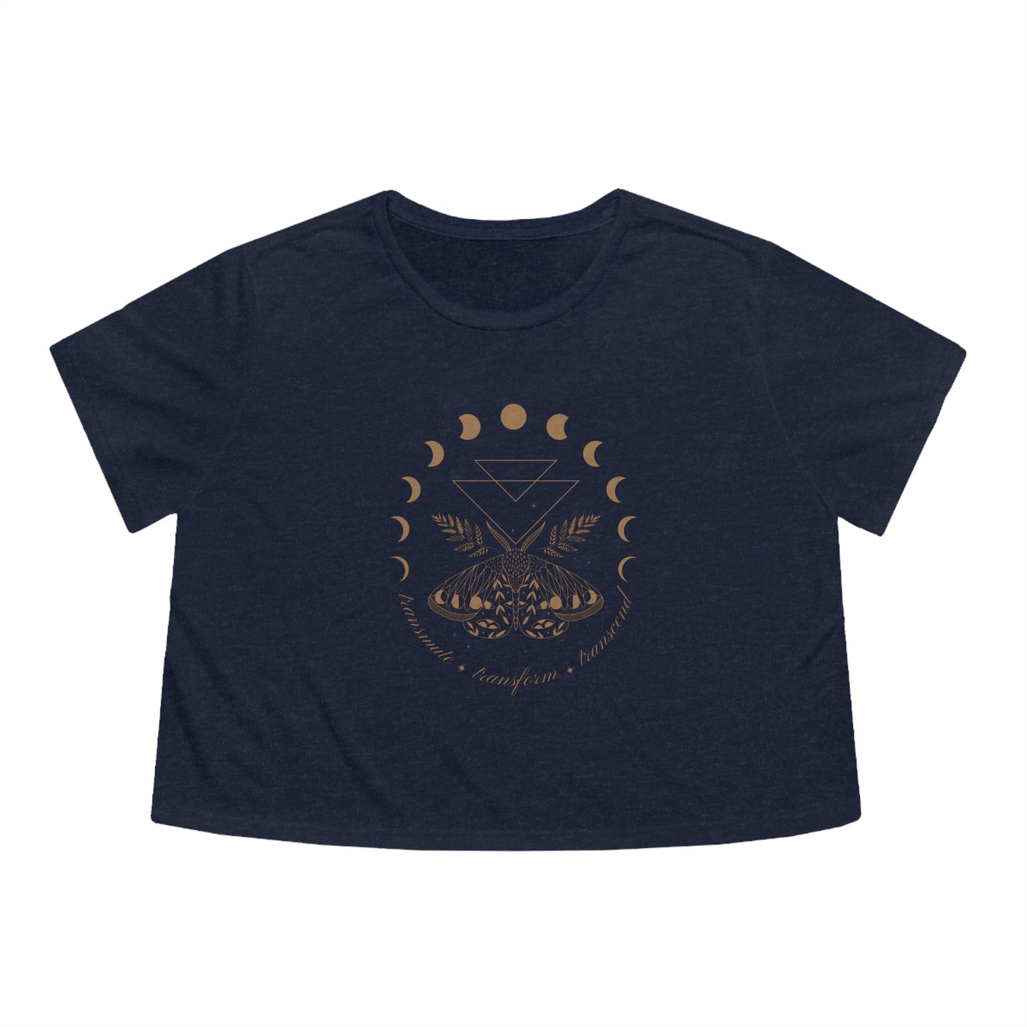Transmute >> Transform >> Transcend Cropped Tee (Navy)