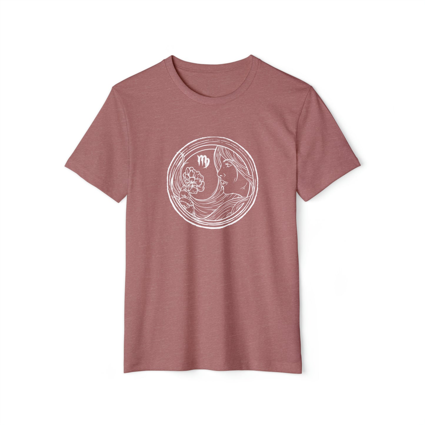 Virgo Unisex Recycled Organic T-Shirt (Mauve)