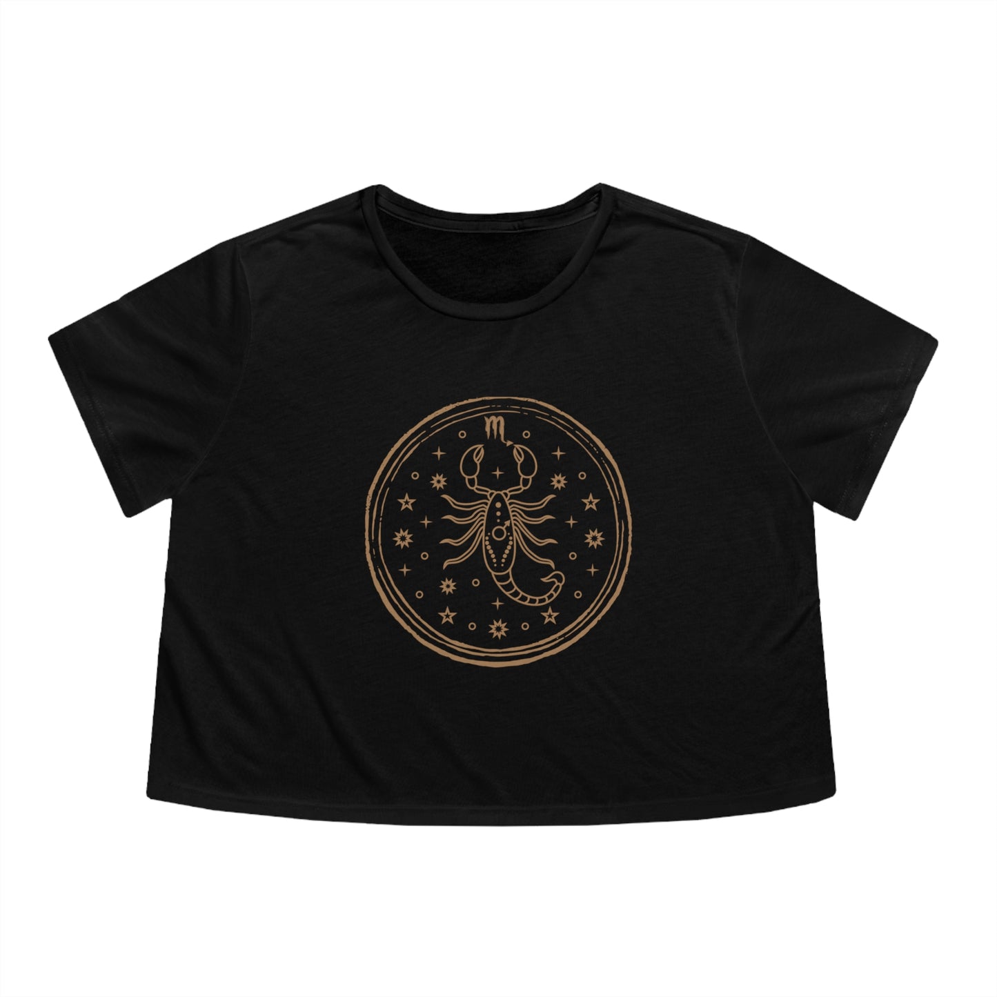 Scorpio Zodiac Cropped Tee (Black)