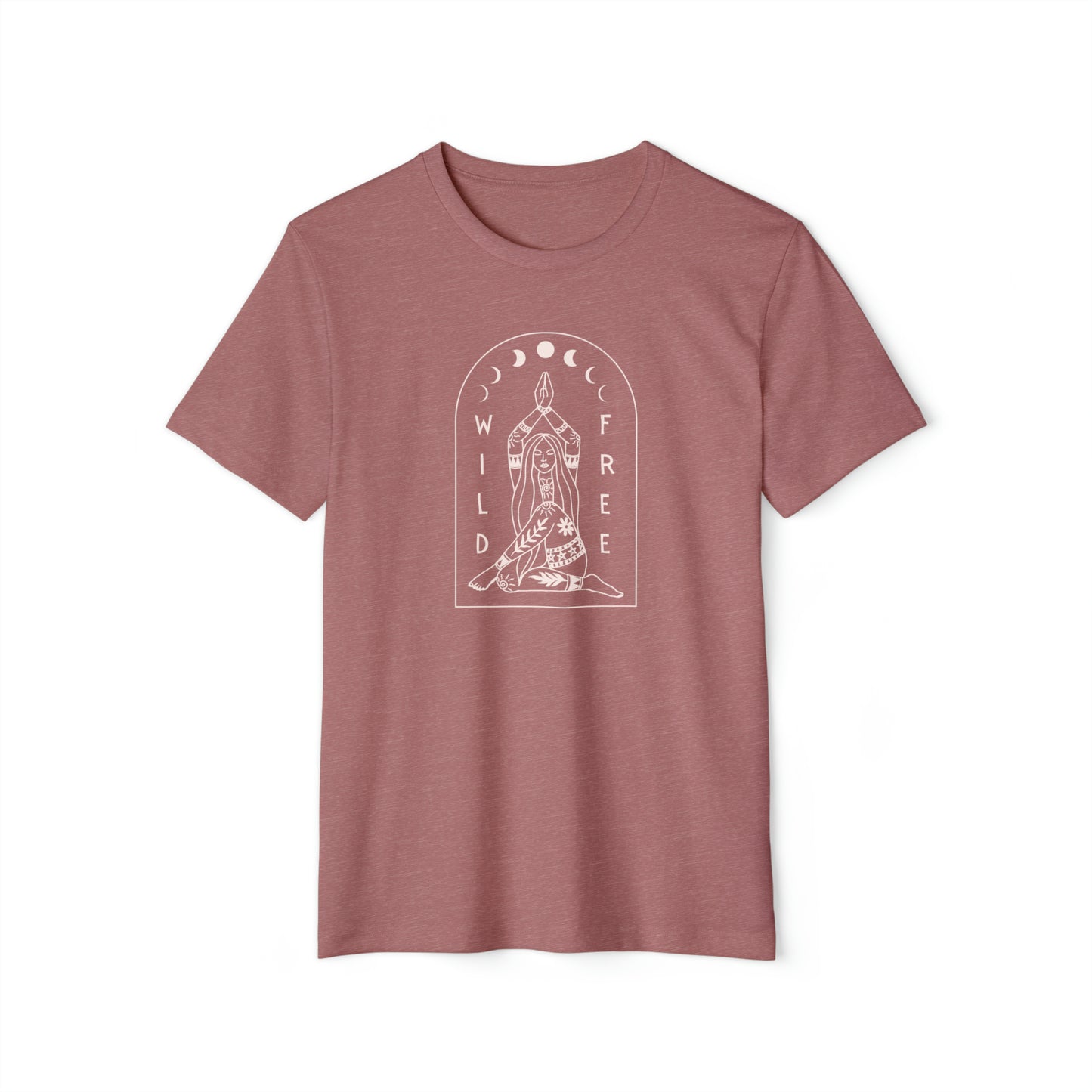 Wild & Free Unisex Recycled Organic T-Shirt (Mauve)