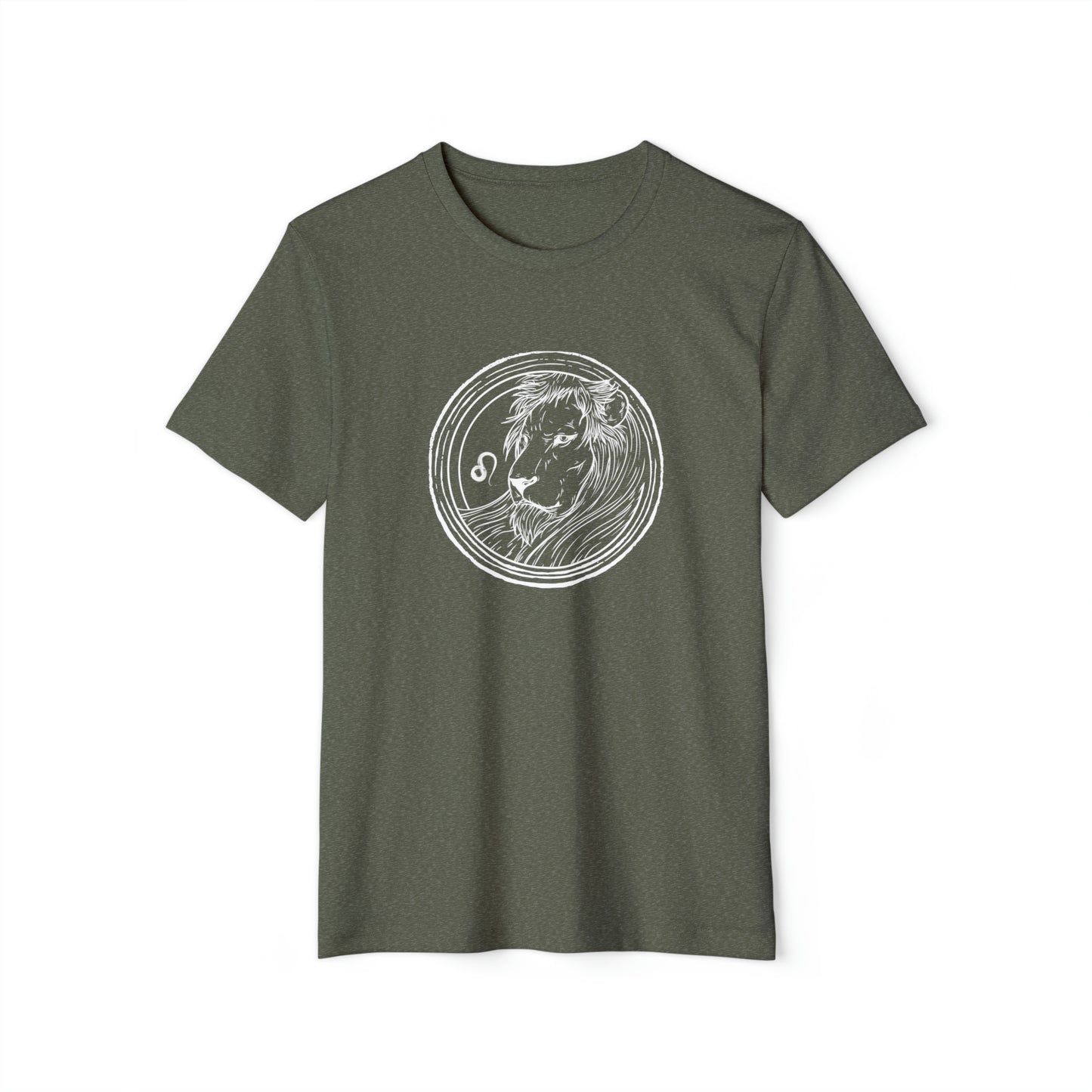 Leo Unisex Recycled Organic T-Shirt (Military Green)
