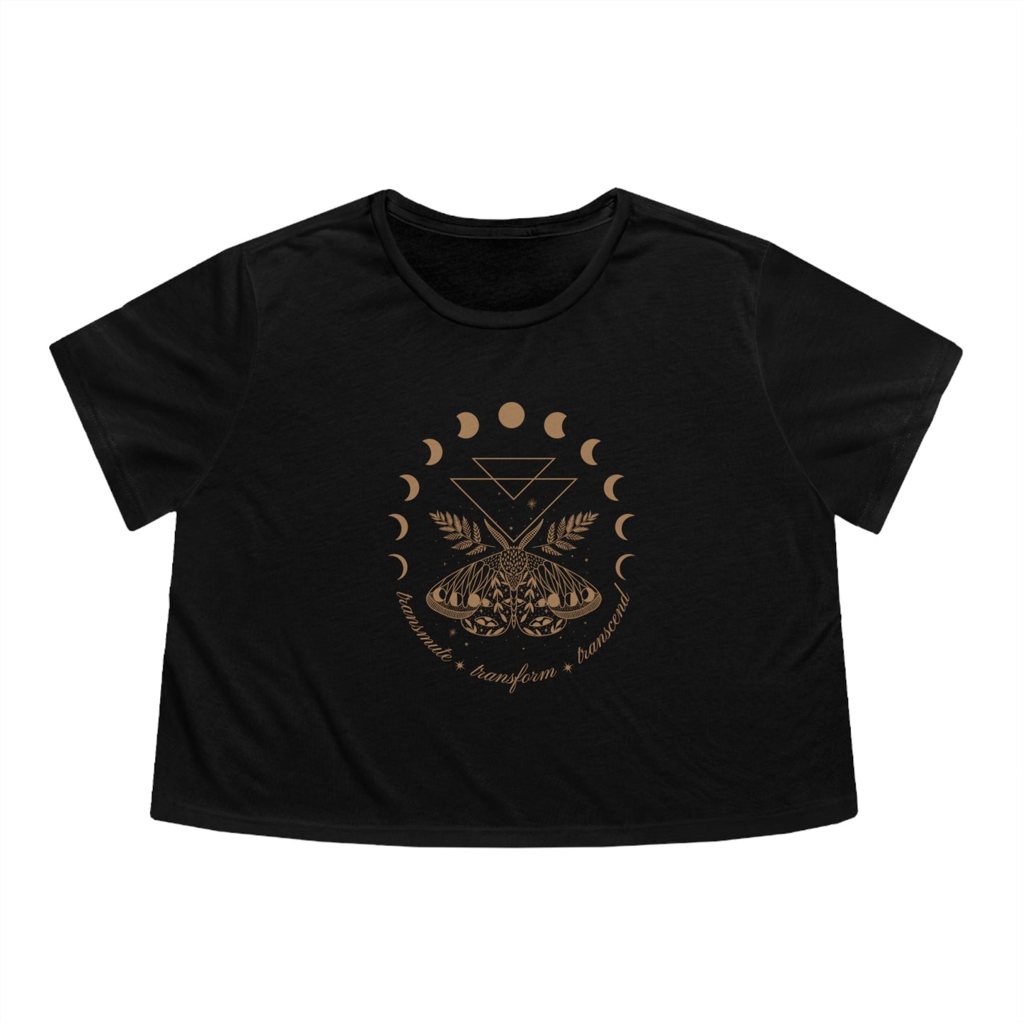 Transmute >> Transform >> Transcend Cropped Tee (Black)