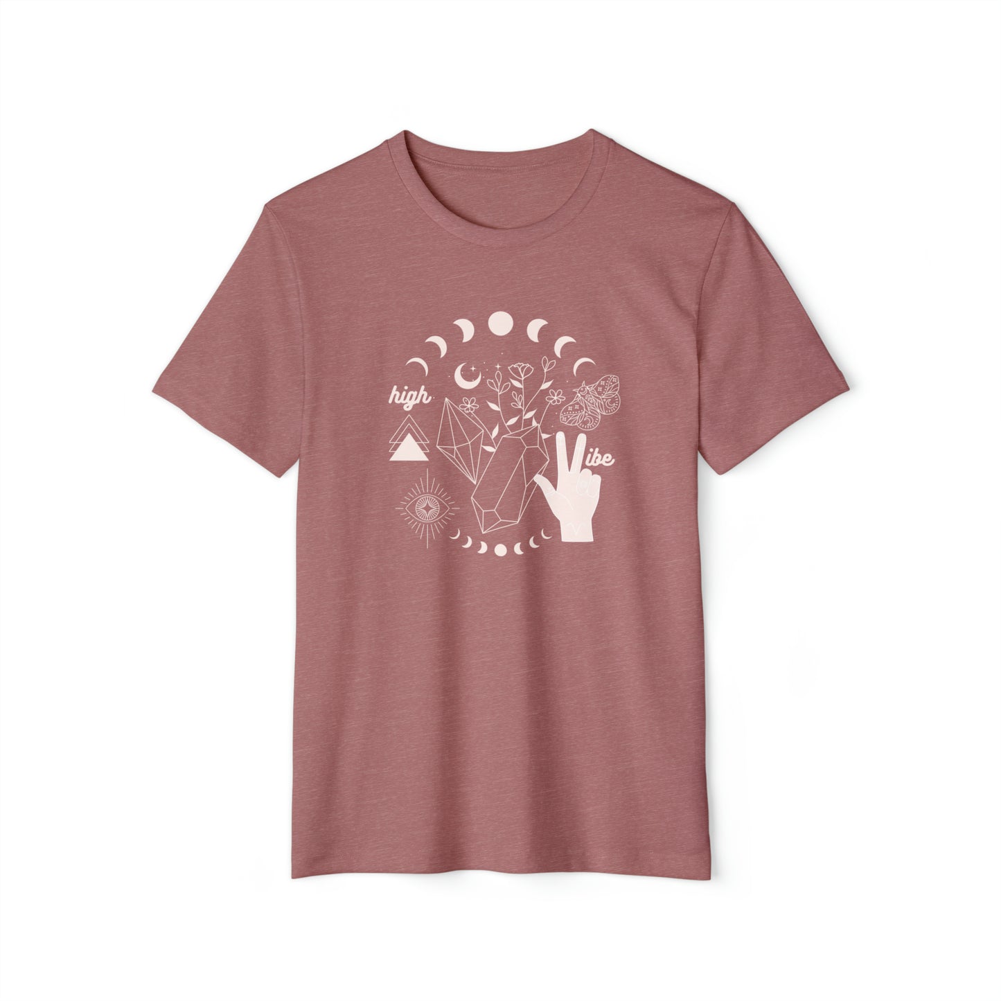 High Vibe Unisex Recycled Organic T-Shirt (Mauve)