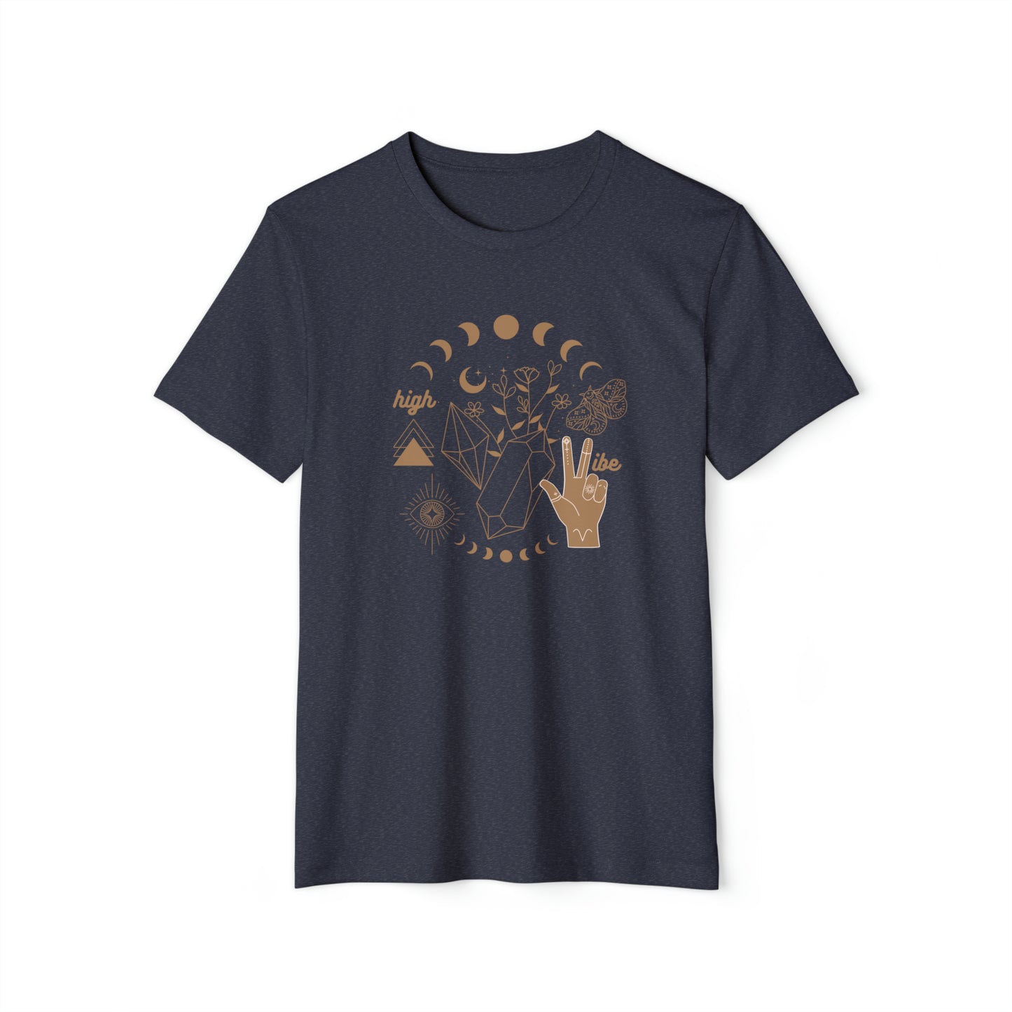 High Vibe Unisex Recycled Organic T-Shirt (Navy)