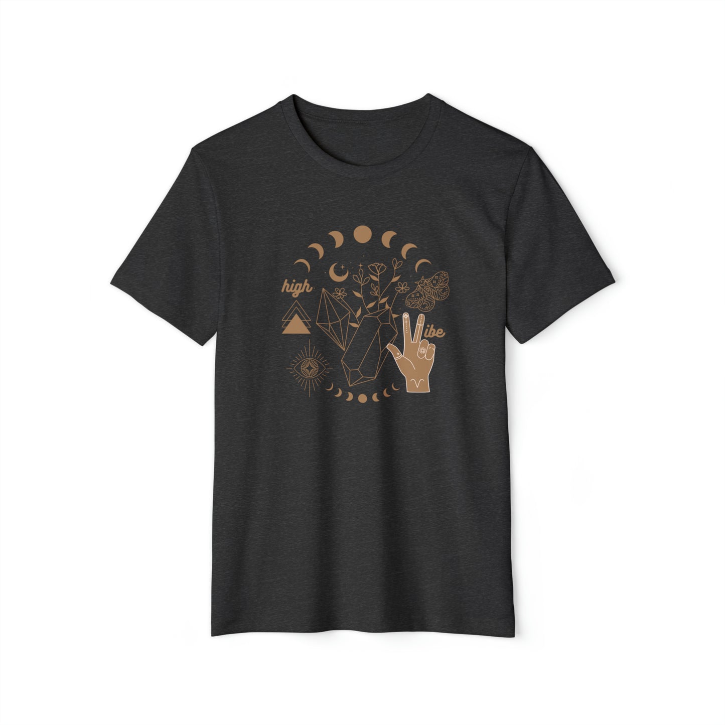 High Vibe Unisex Recycled Organic T-Shirt (Dark Grey)