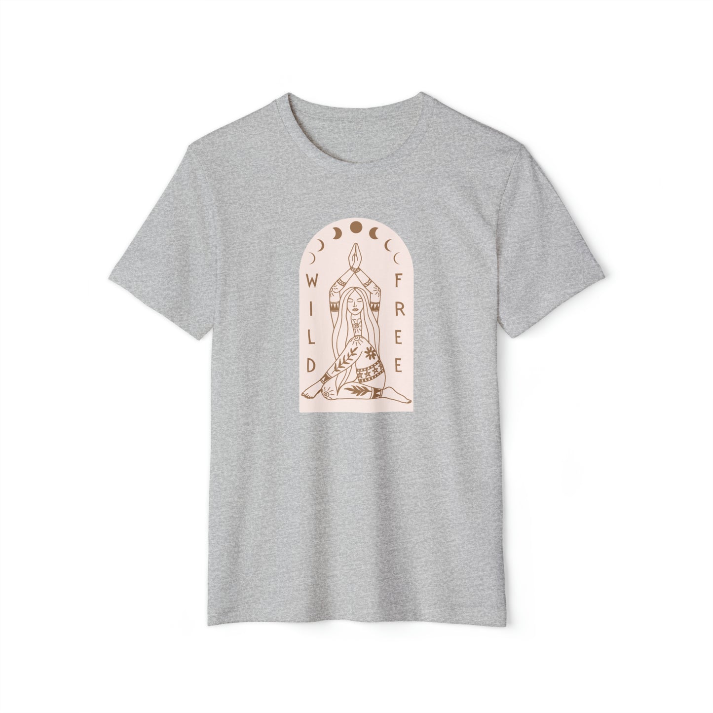 Wild & Free Unisex Recycled Organic T-Shirt (Athletic Grey)