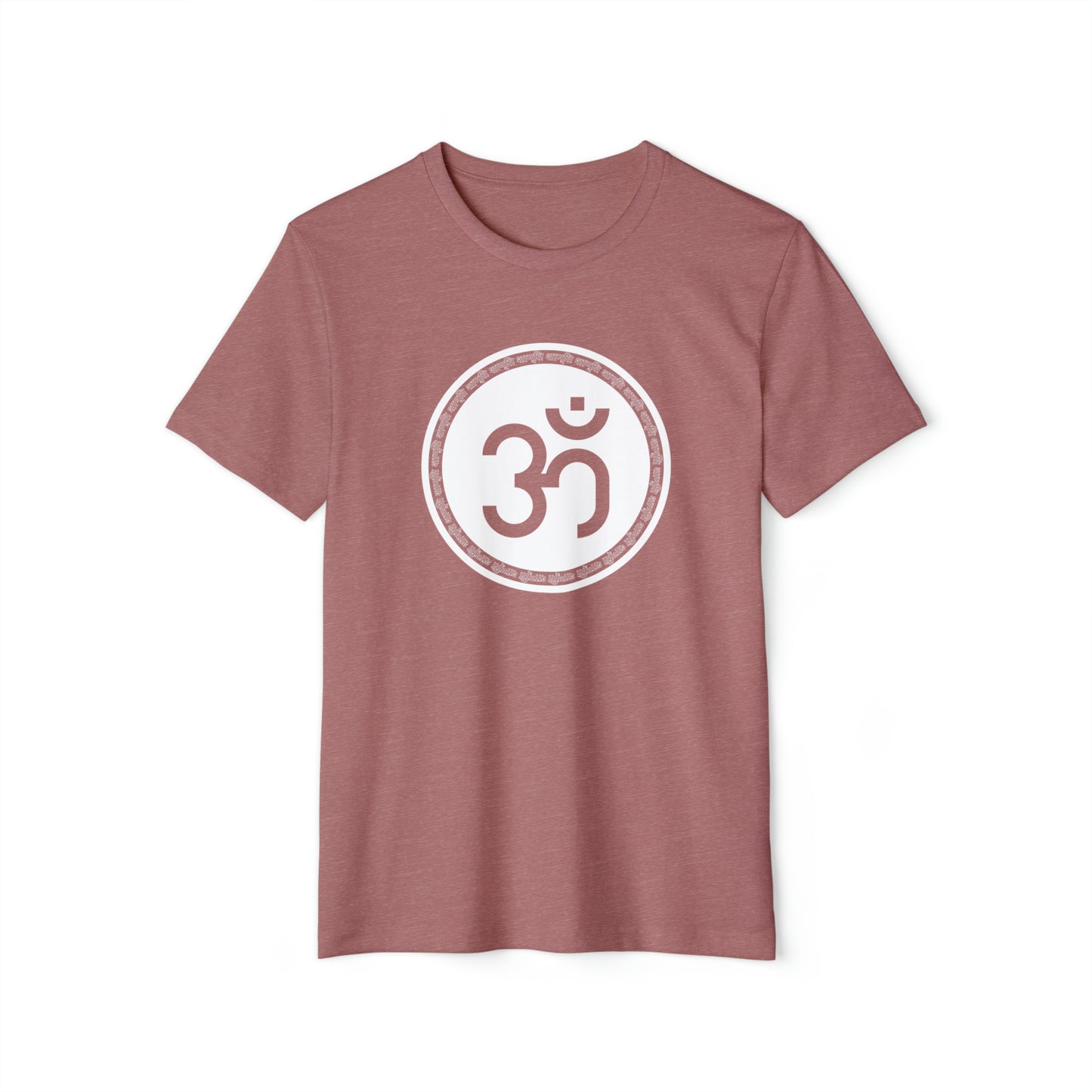 Om Unisex Recycled Organic T-Shirt (Mauve)