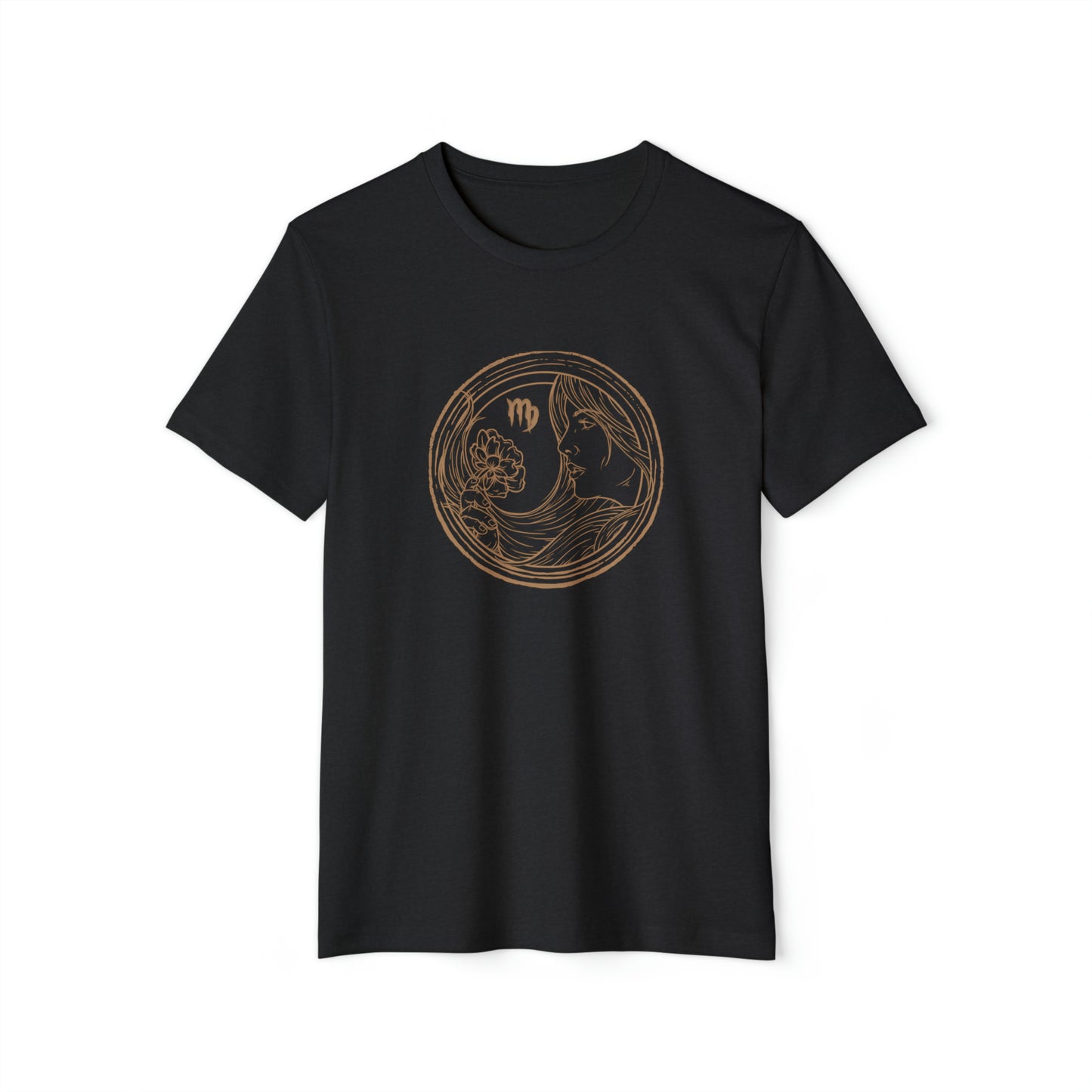 Virgo Unisex Recycled Organic T-Shirt (Black)