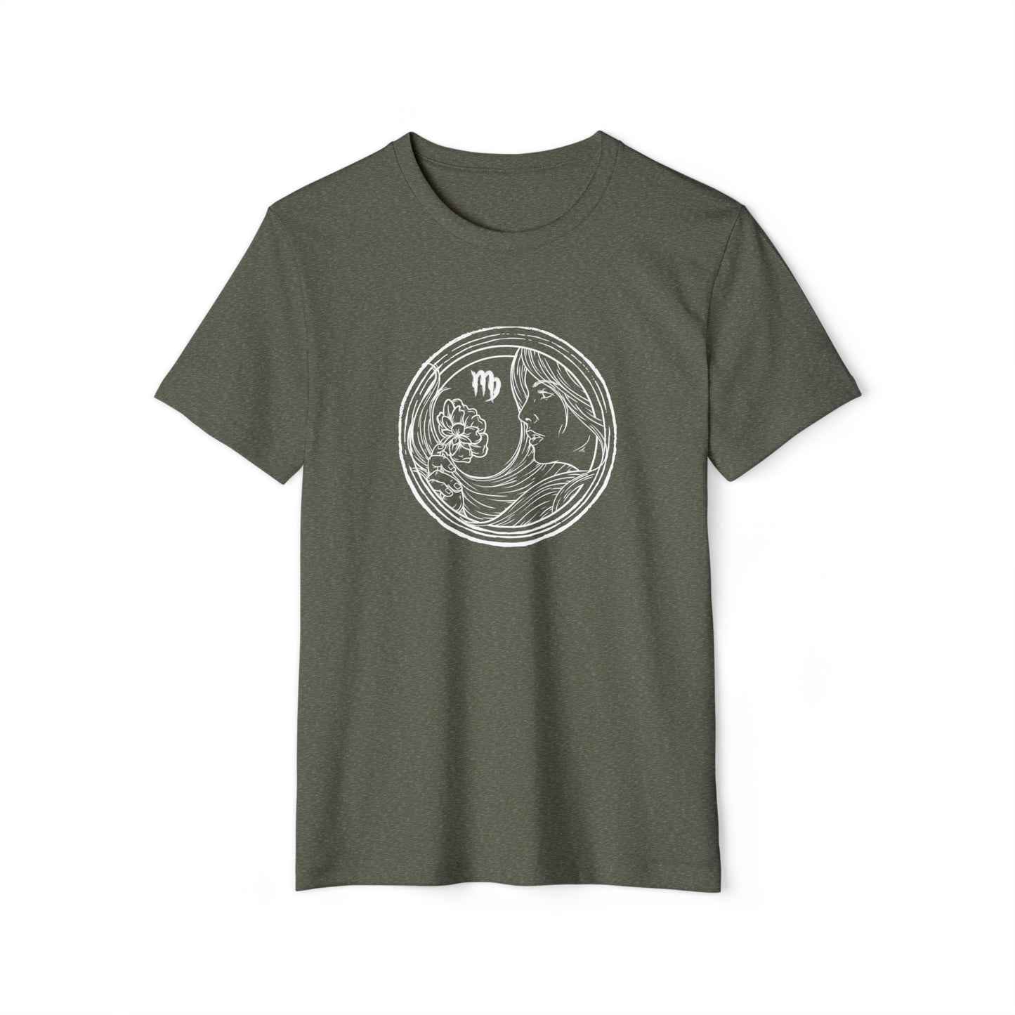Virgo Unisex Recycled Organic T-Shirt (Military Green)