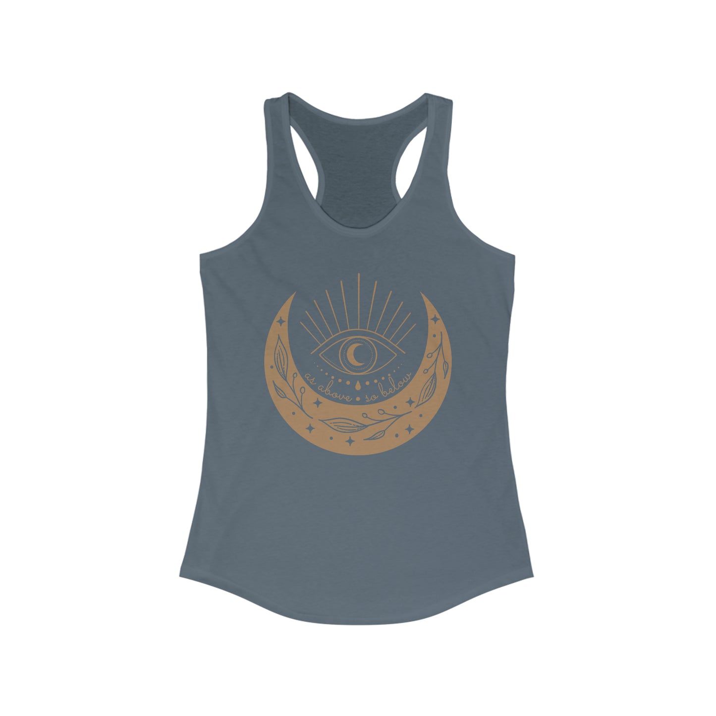 As Above So Below Women's Racerback Tank (Indigo)