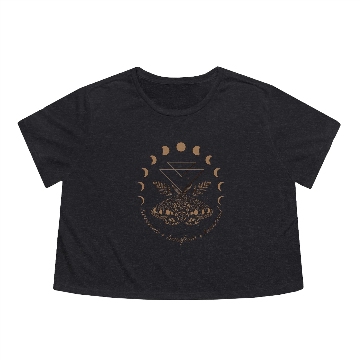 Transmute >> Transform >> Transcend Cropped Tee (Black)