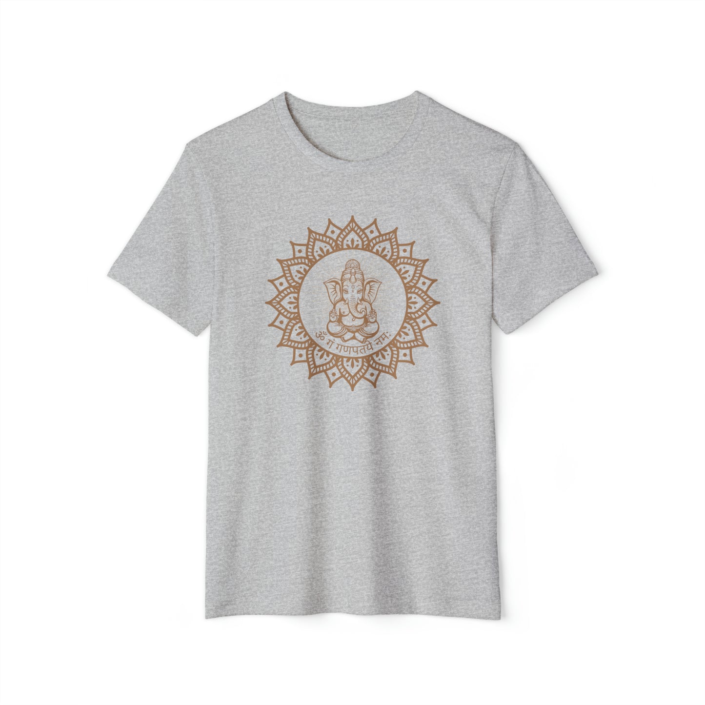 Om Gam Ganapataye Namaha Unisex Recycled Organic T-Shirt (Athletic Grey)