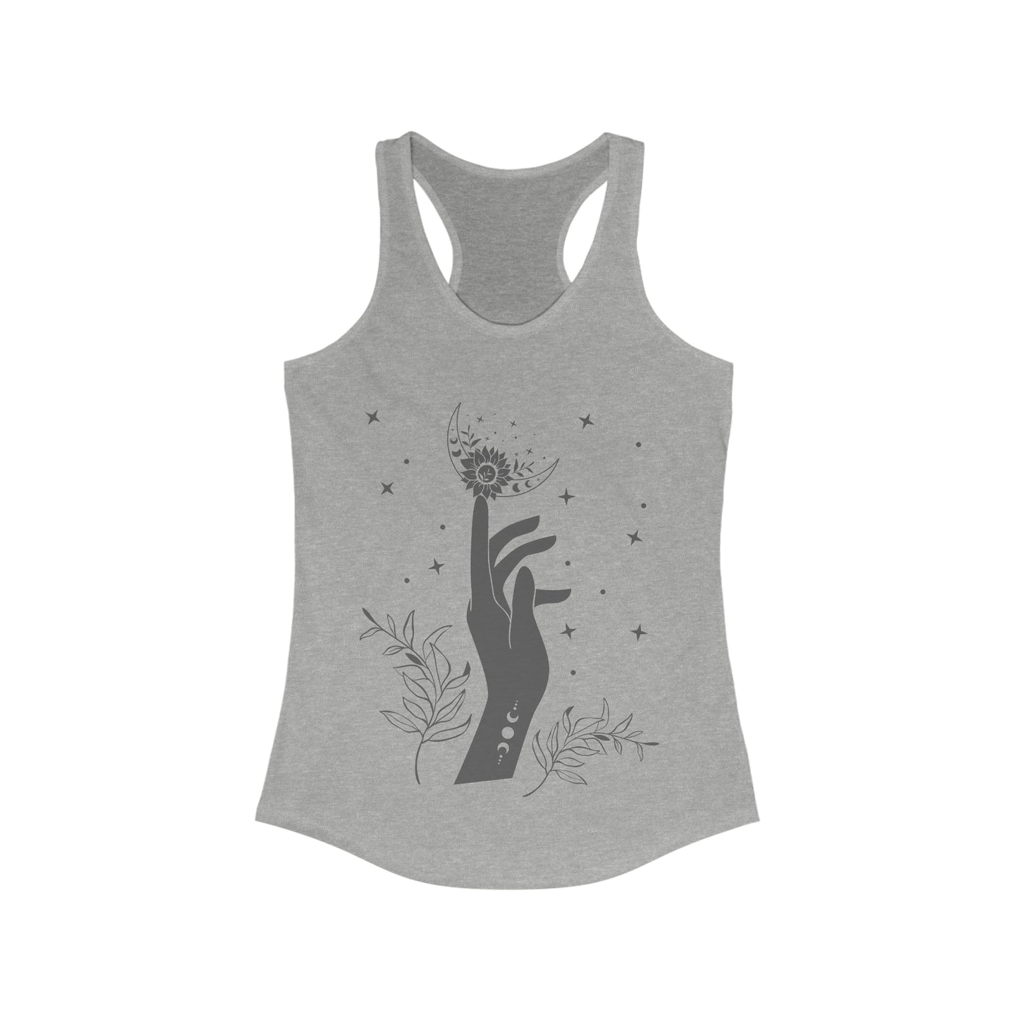 Moon Racerback Tank Top (Heather Grey)