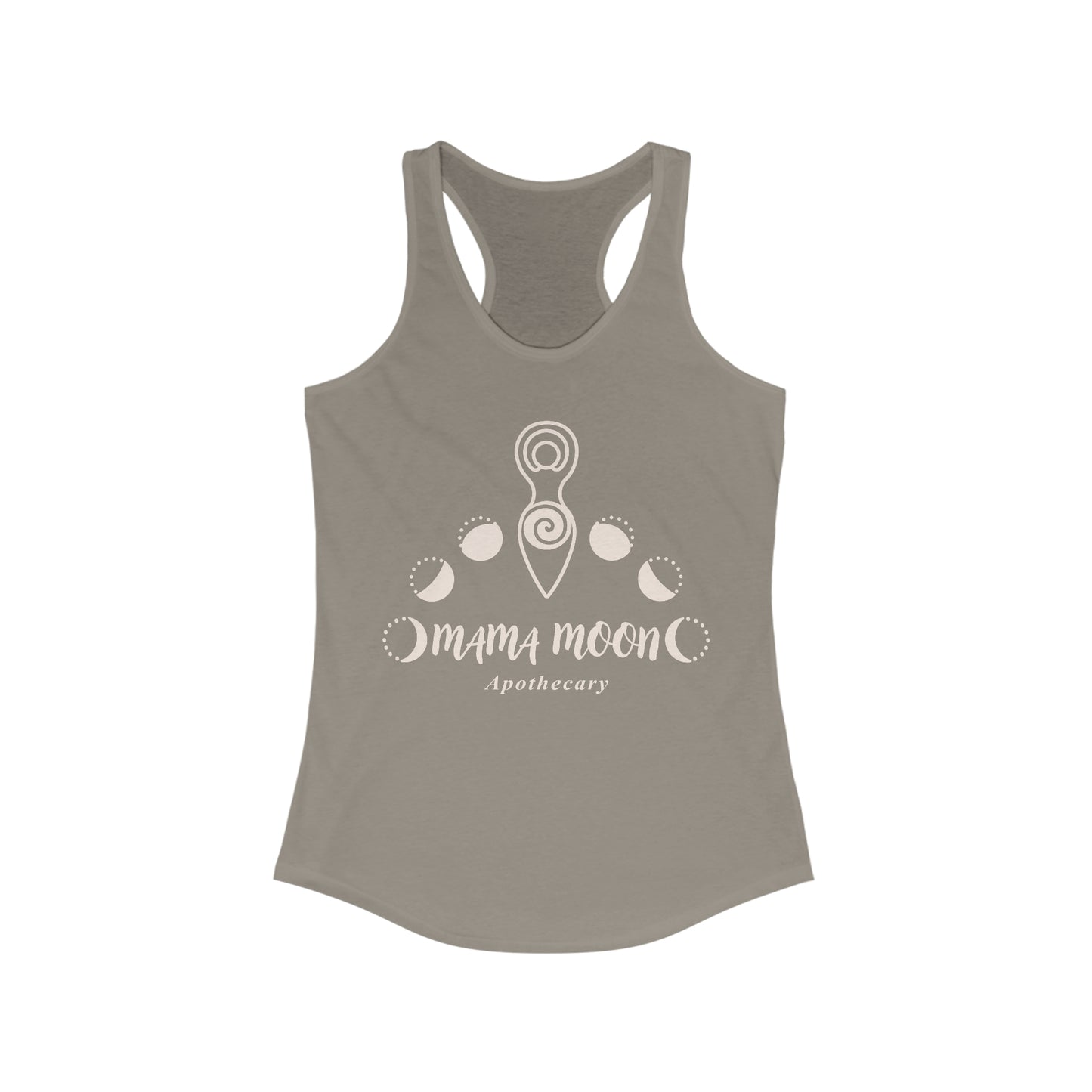 Mama Moon Racerback Tank Top (Warm Grey)