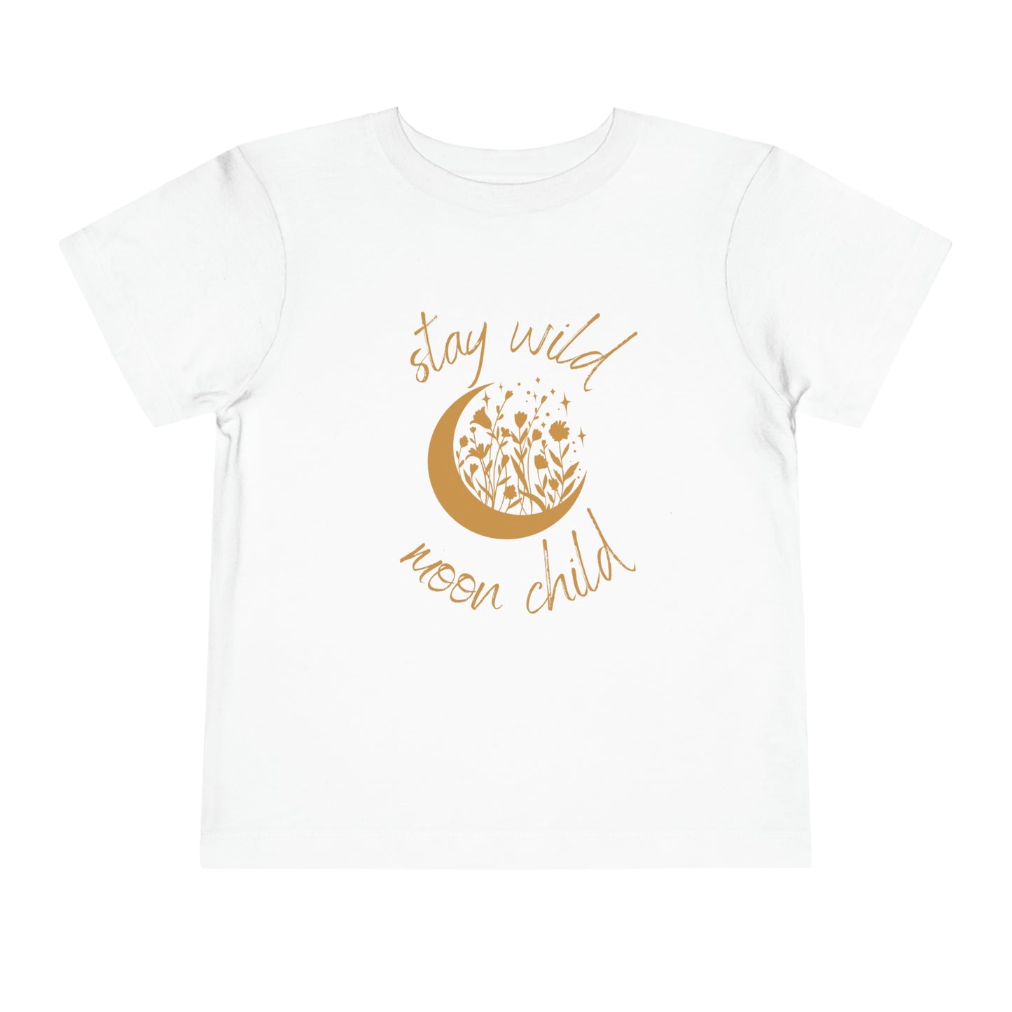 Toddler Short Sleeve Stay Wild Moon Child Tee (White)