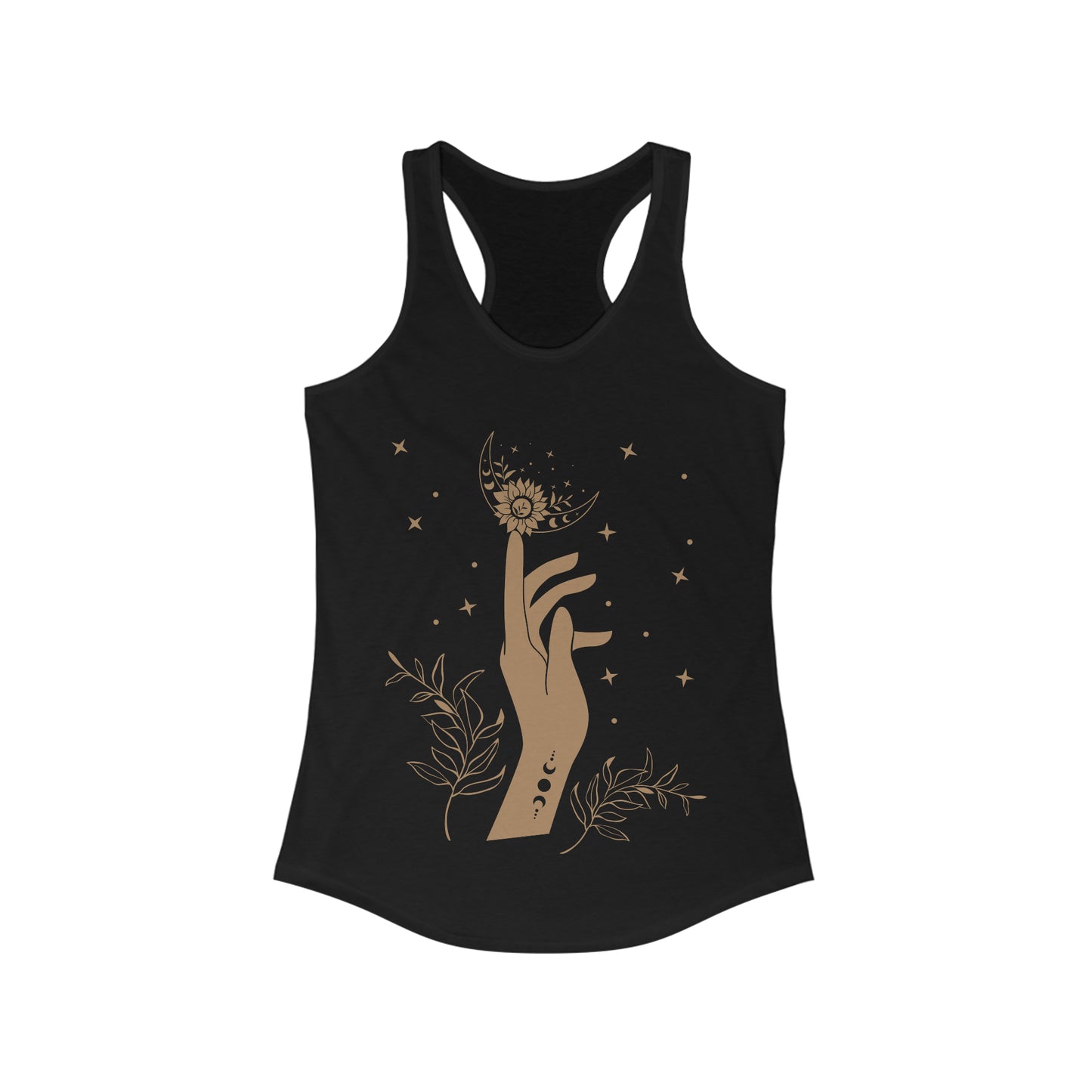 Moon Racerback Tank Top (Black)