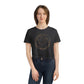 Aries Zodiac Cropped Tee on model (Dark Grey)