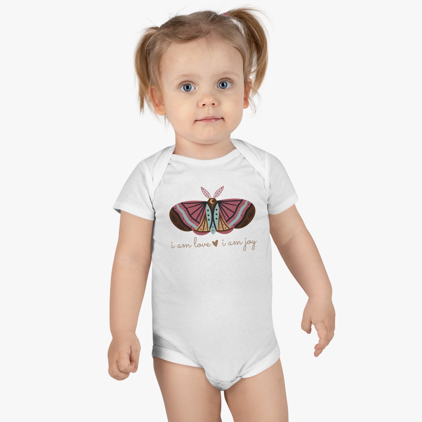 Pink Butterfly Organic Short Sleeve Onesie