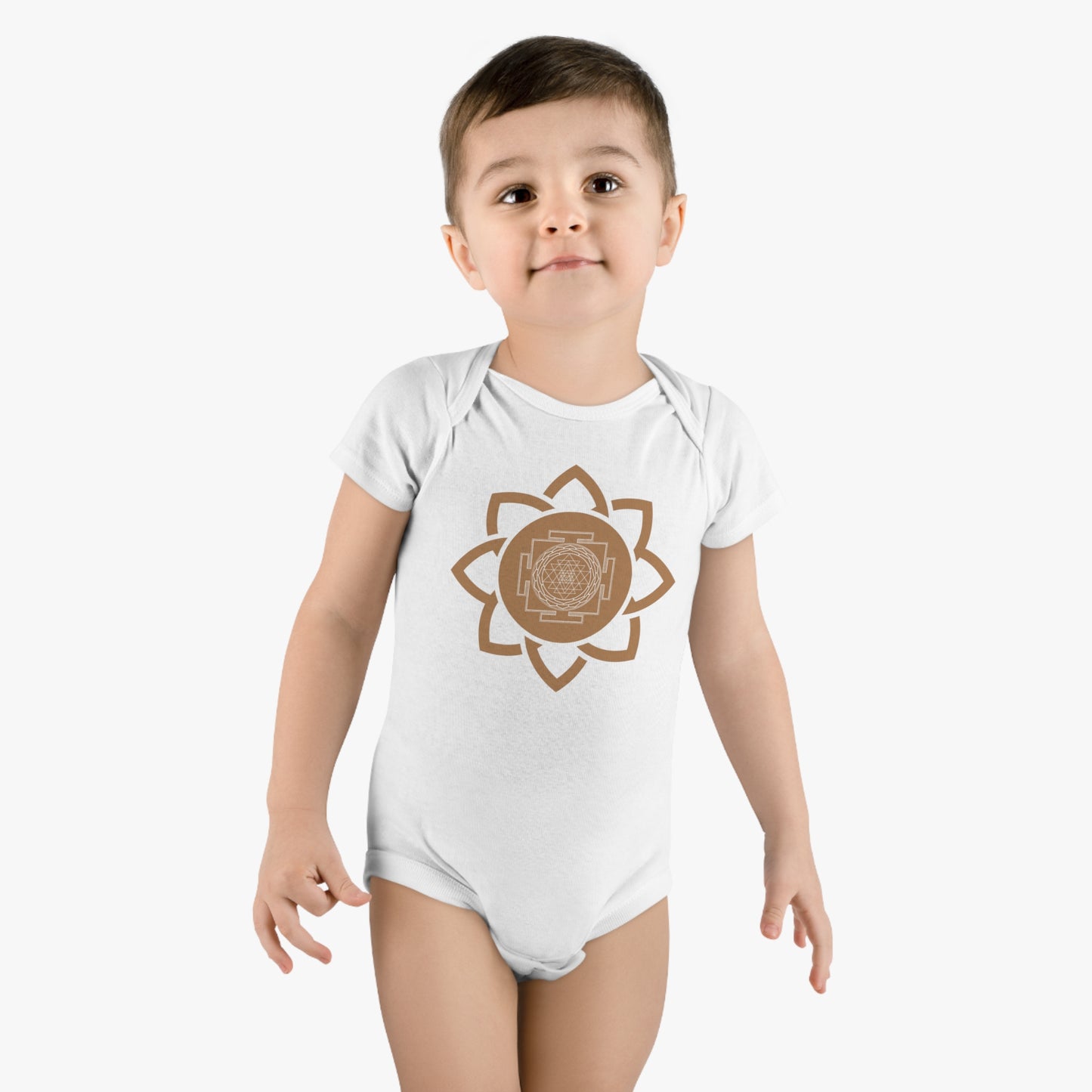 Sri Yantra Organic Short Sleeve Onesie