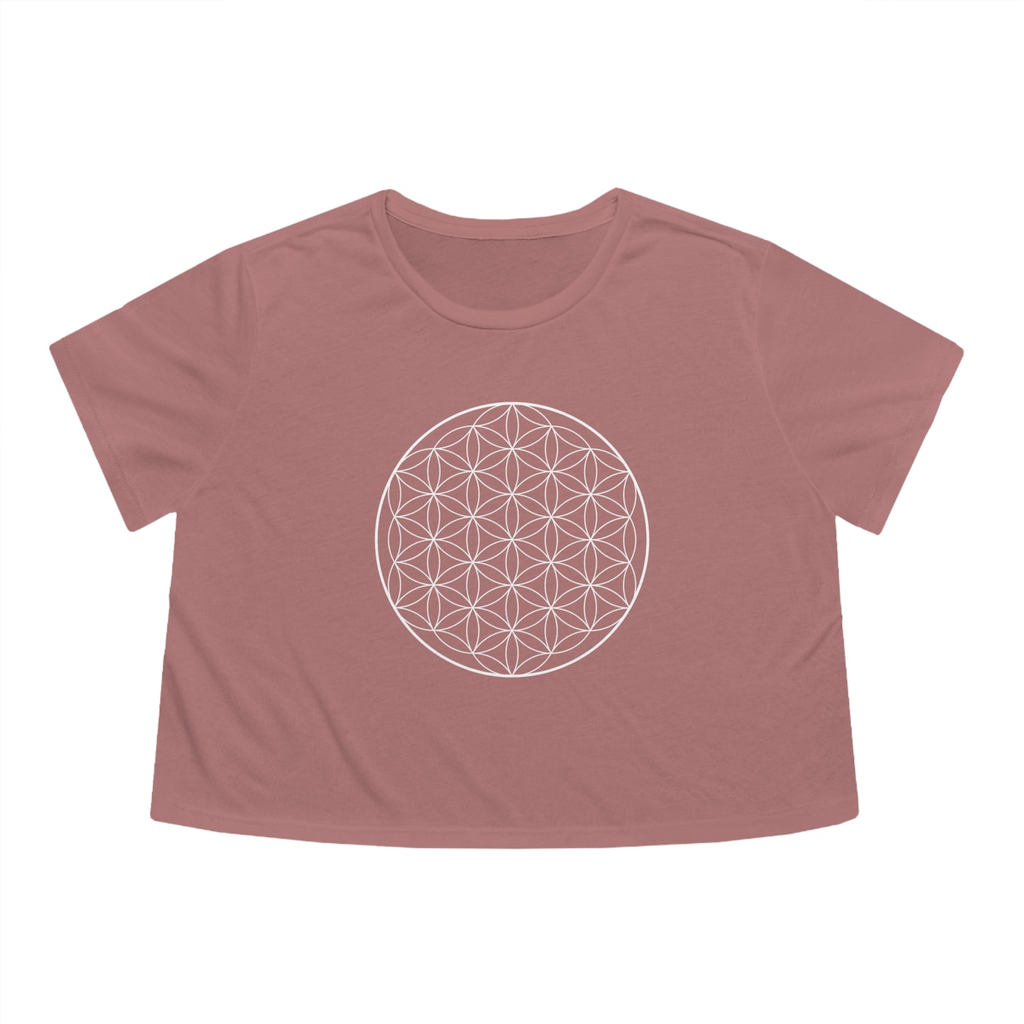 Flower of Life Cropped Tee (Mauve)