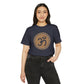 Om Unisex Recycled Organic T-Shirt on model (Navy)