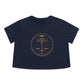 Libra Zodiac Cropped Tee (Navy)