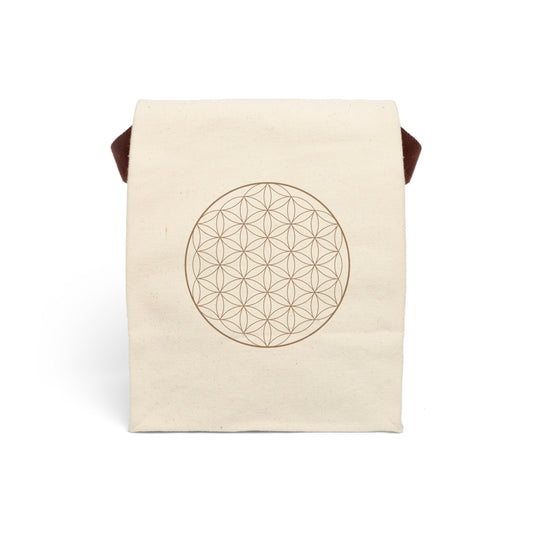 Flower of Life Canvas Lunch Bag With Strap