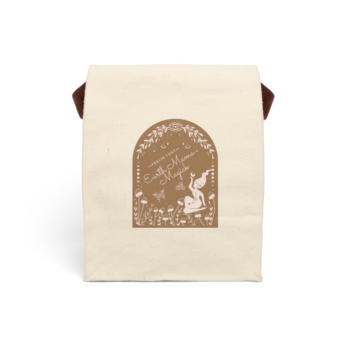 Earth Mama Magick Canvas Lunch Bag With Strap