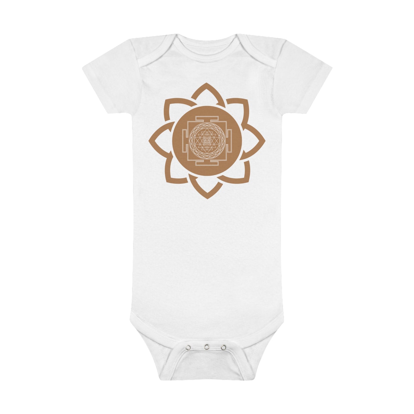 Sri Yantra Organic Short Sleeve Onesie