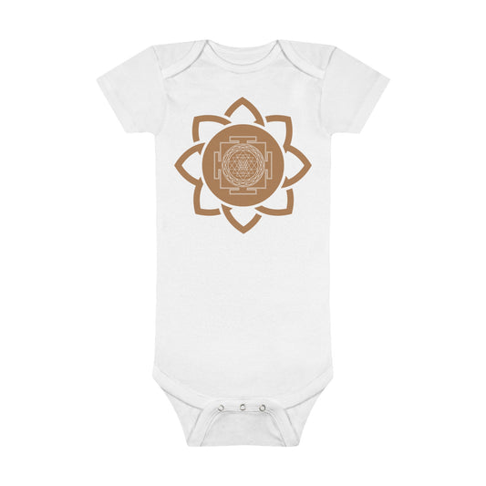 Sri Yantra Organic Short Sleeve Onesie