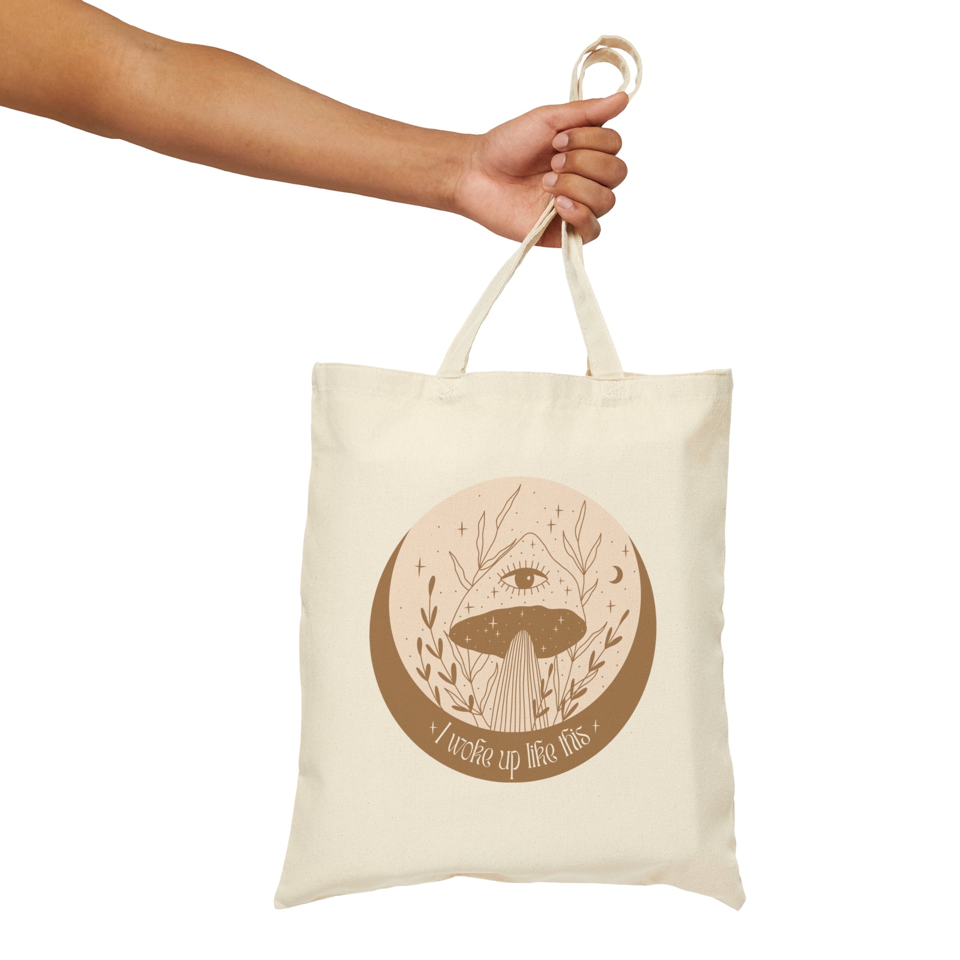 I Woke Up Like This Tote Bag (hand held)