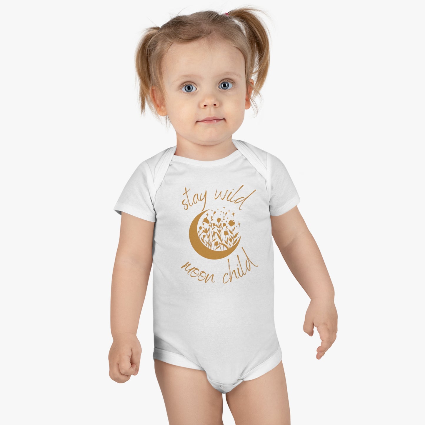 Stay Wild Moon Child Organic Short Sleeve Onesie