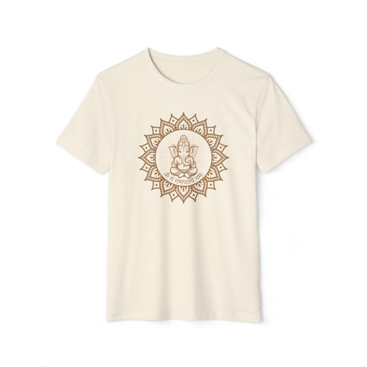 Om Gam Ganapataye Namaha Unisex Recycled Organic T-Shirt (Natural)