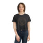 Cancer Zodiac Cropped Tee on model (Dark Grey)