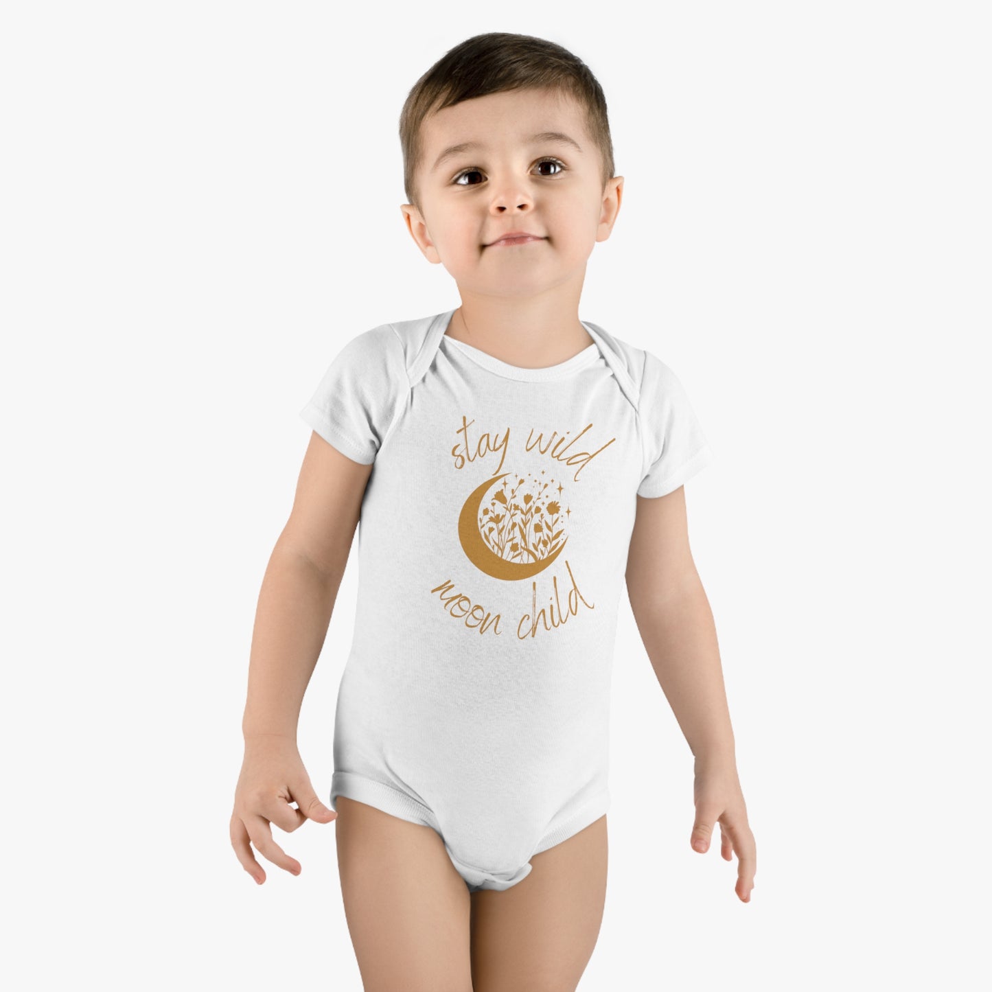 Stay Wild Moon Child Organic Short Sleeve Onesie