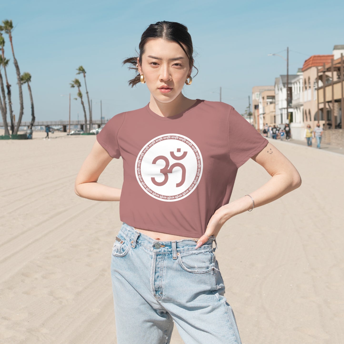 Om shanti Cropped Tee