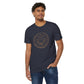 Cancer Unisex Recycled Organic T-Shirt on model (Navy)