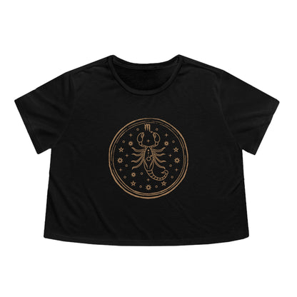 Scorpio Zodiac Cropped Tee (Black)
